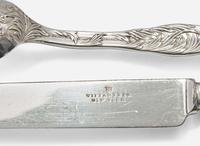 A sterling silver flatware service for eighteen in the "Indian Chrysanthemum" pattern, Tiffany & Co., New York, NY, circa 1880