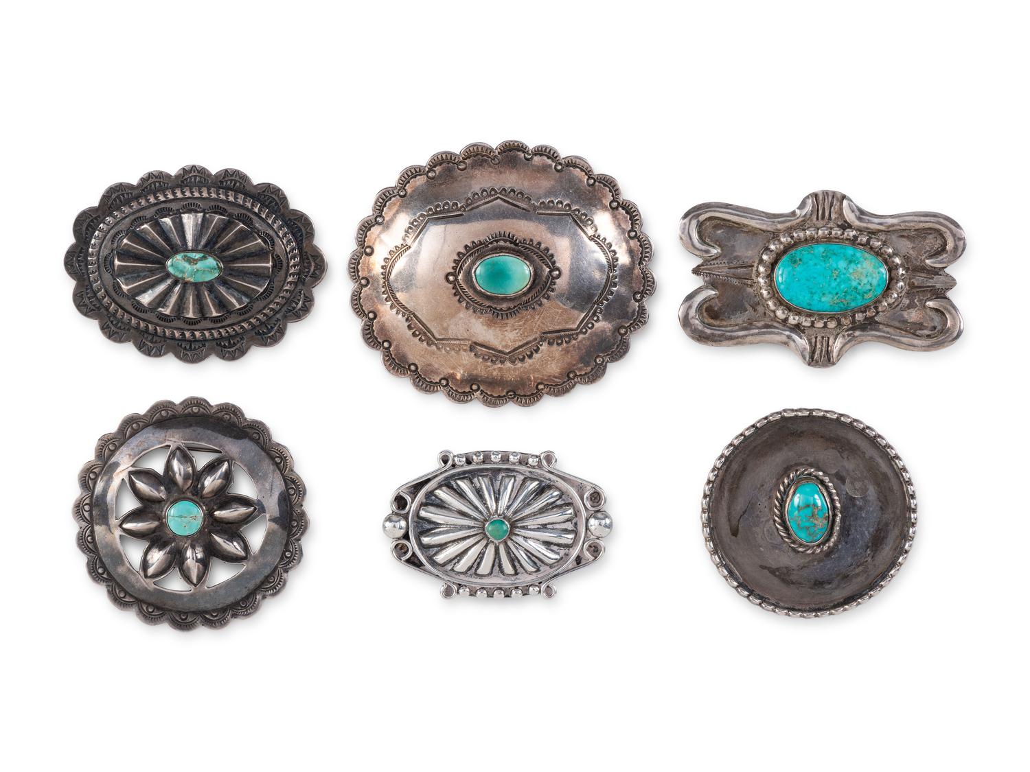 Navajo Silver and Turquoise Pins / Brooches