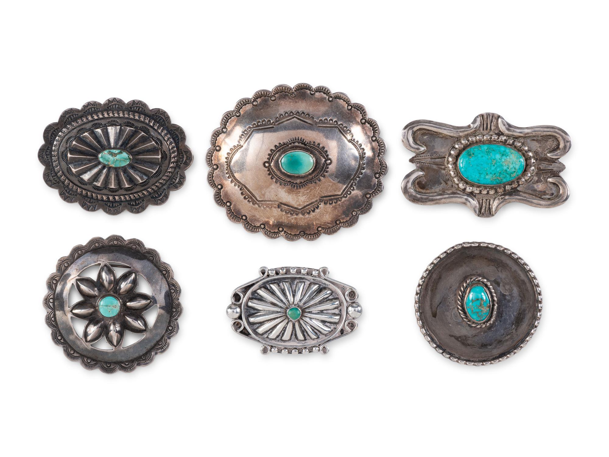 Navajo Silver and Turquoise Pins / Brooches