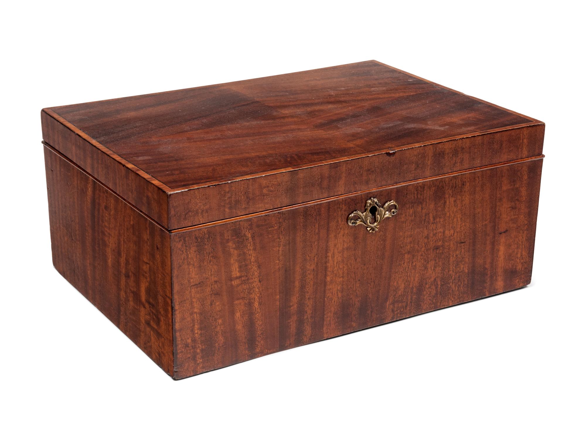 An English Mahogany and Bird's Eye Maple Box