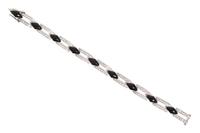 A White Gold, Diamond and Onyx Bracelet, 10.50 dwts.