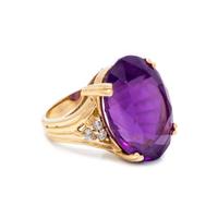 AMETHYST AND DIAMOND SET