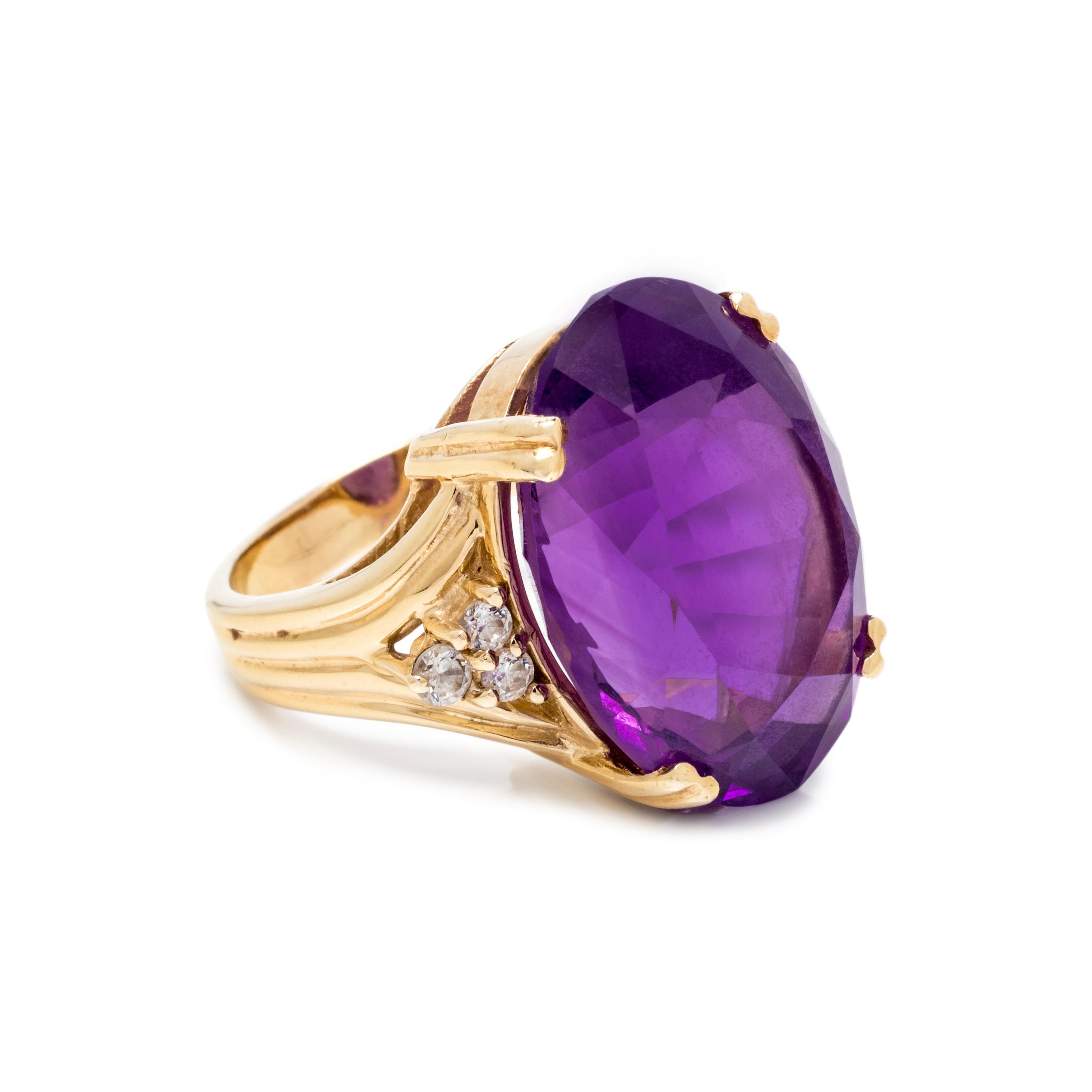 AMETHYST AND DIAMOND SET
