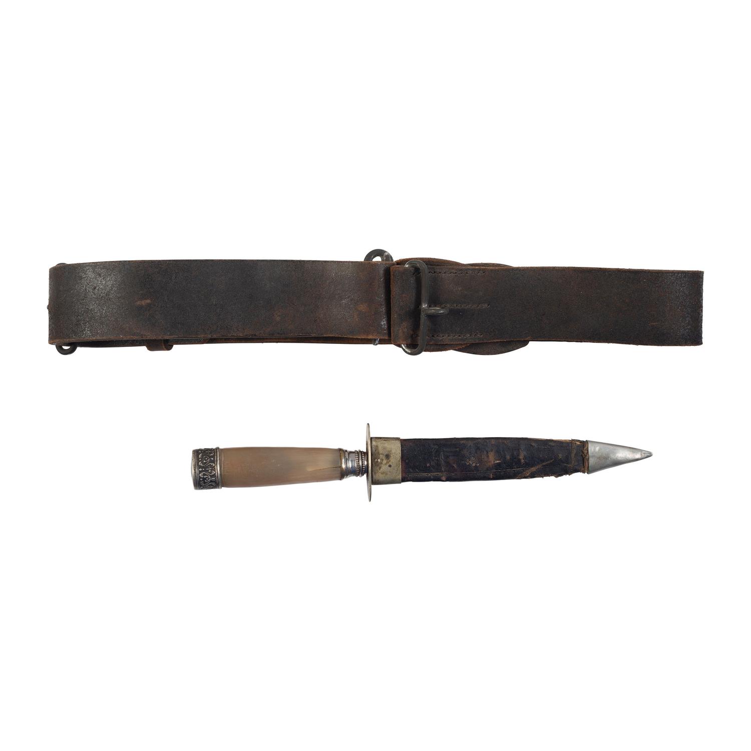 English Snake Buckle Belt and Sheffield Dirk