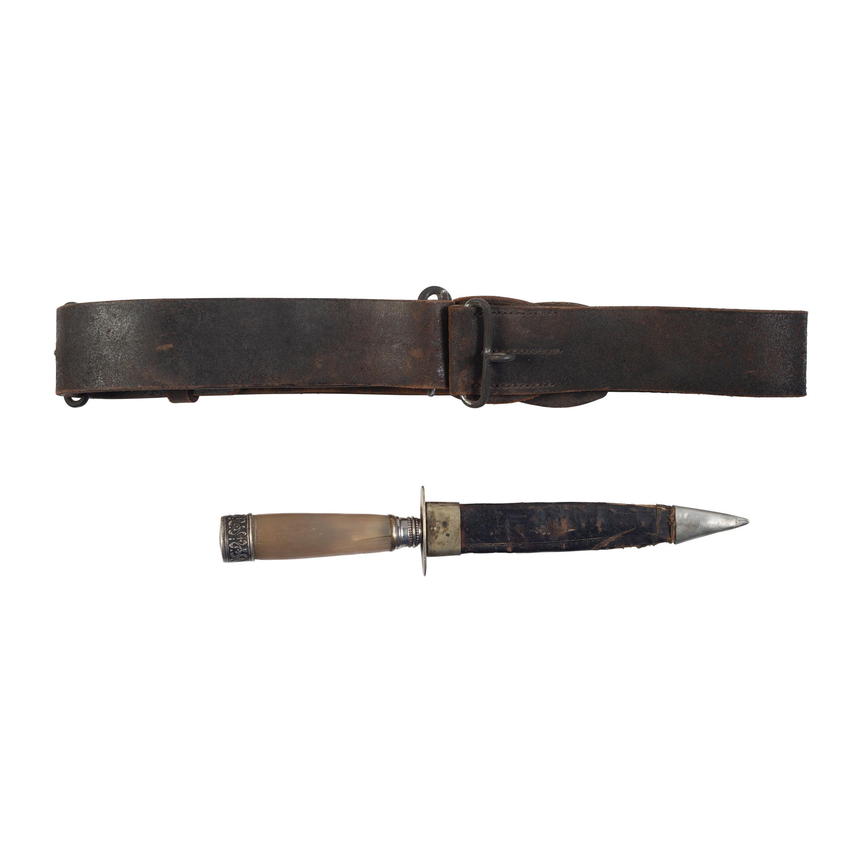 English Snake Buckle Belt and Sheffield Dirk