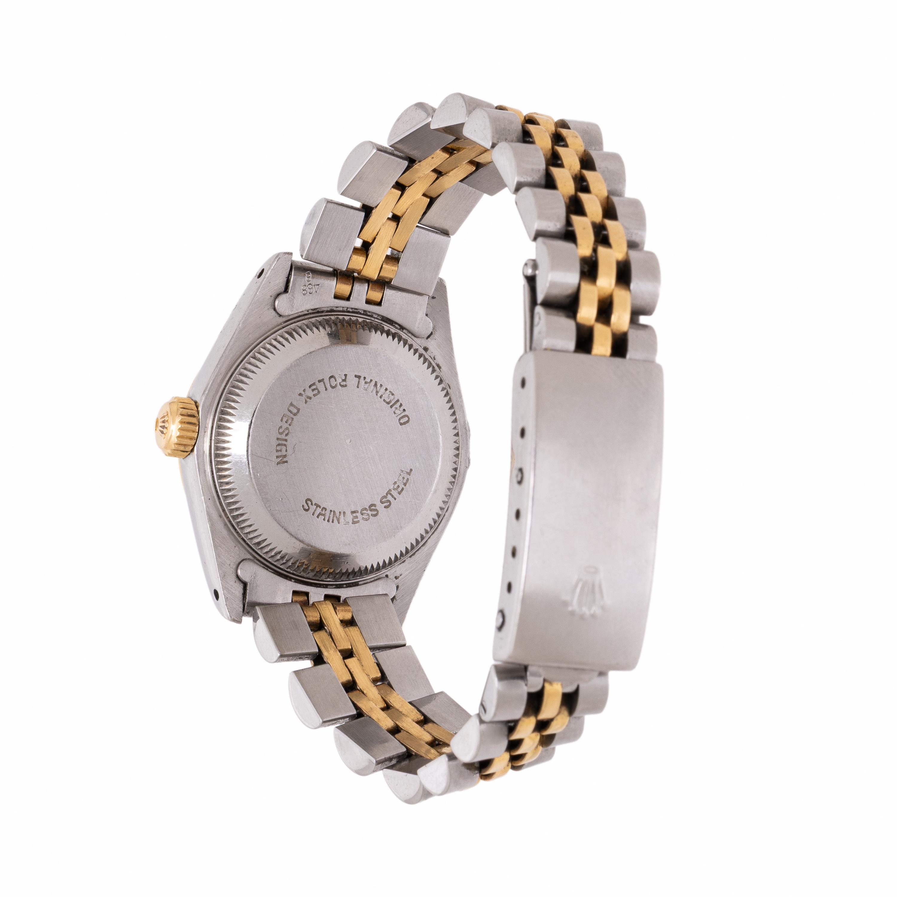 Rolex, Ref. 69173, Steel and 18K Yellow Gold 'Lady Datejust' Watch, with Box & Papers
