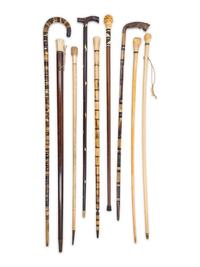 A Collection of Nine Canes