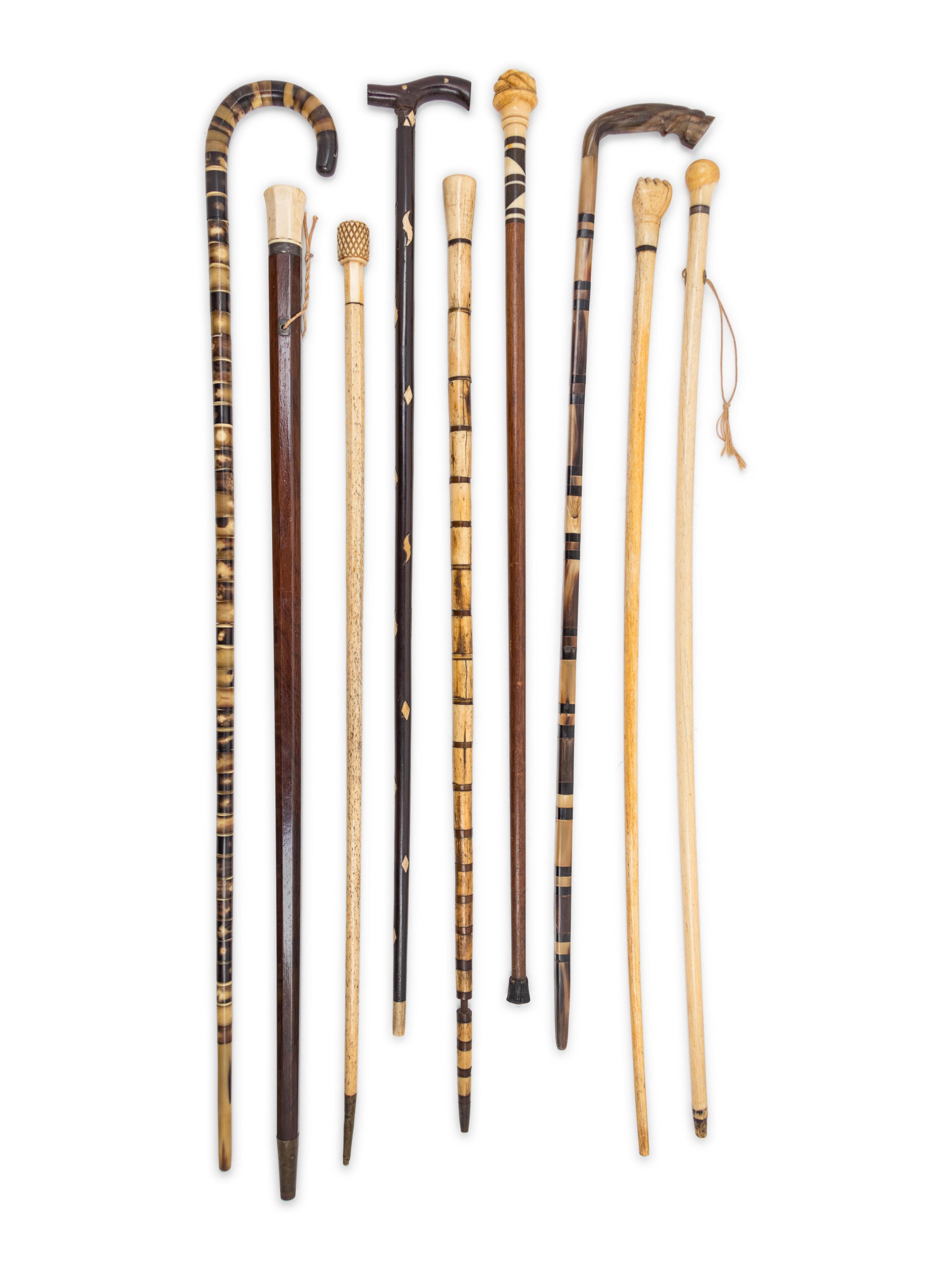 A Collection of Nine Canes