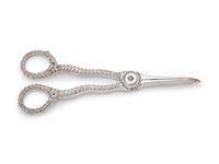 A Silver-Plate Grape Snips and Candle Snuff Scissor