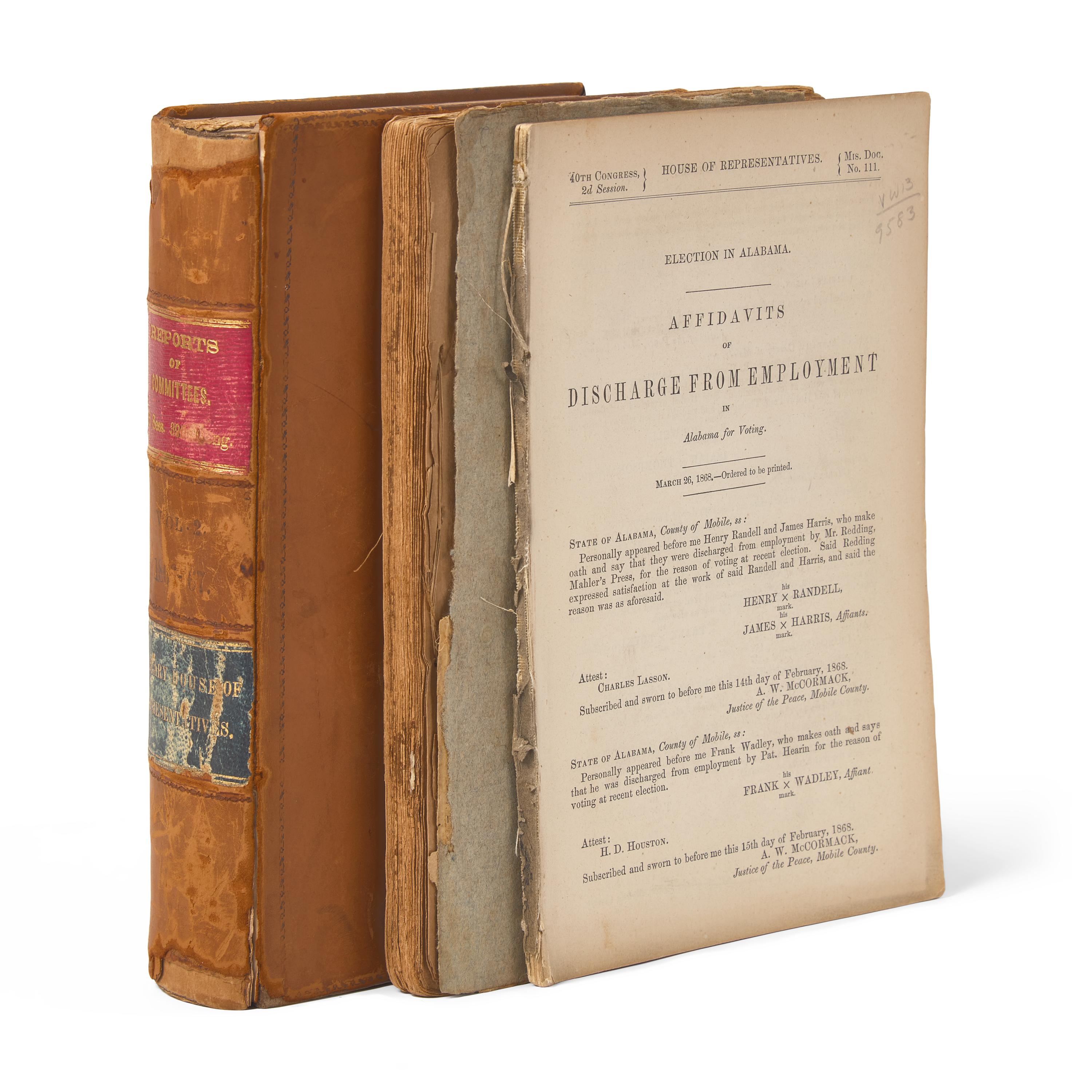 [African-Americana] Collection of 7 Books, Pamphlets, Newspapers, and Broadsides Related to African Americans, ca. 1807-81