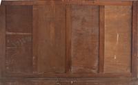 An Italian Marquetry Marble-Top Secretary Commode