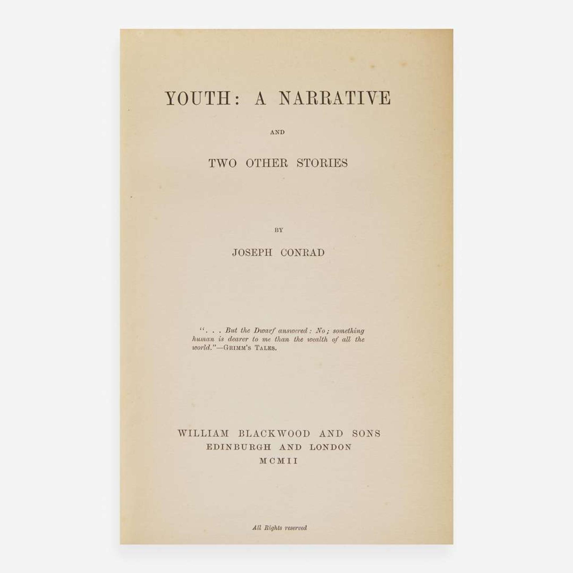 [Literature] Conrad, Joseph Youth: A Narrative and Two Other Stories
