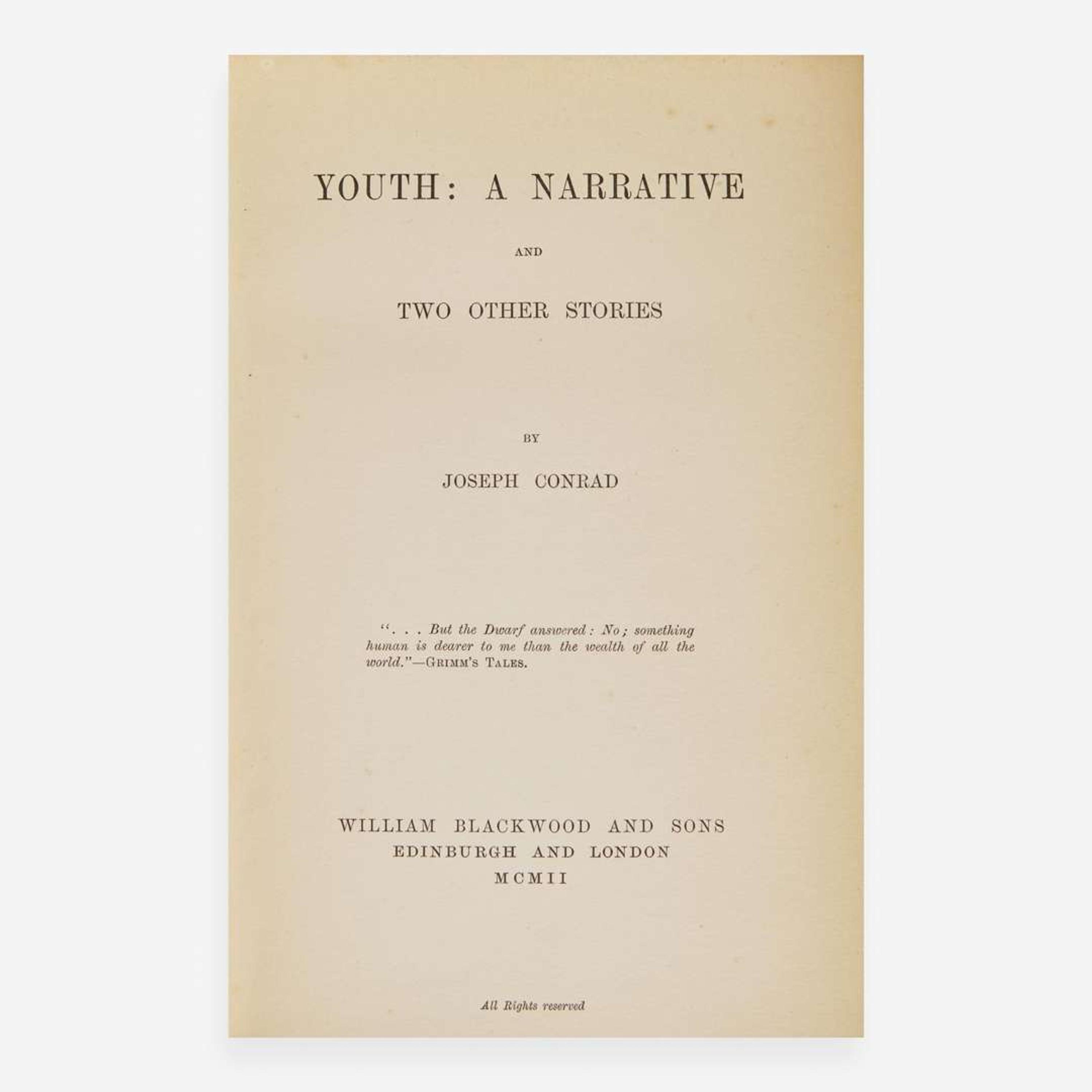 [Literature] Conrad, Joseph Youth: A Narrative and Two Other Stories