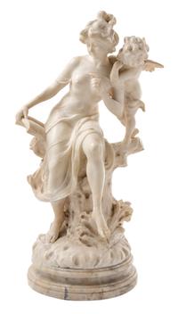 An Italian Alabaster Sculpture Height 25 3/4 inches. — 19TH CENTURY