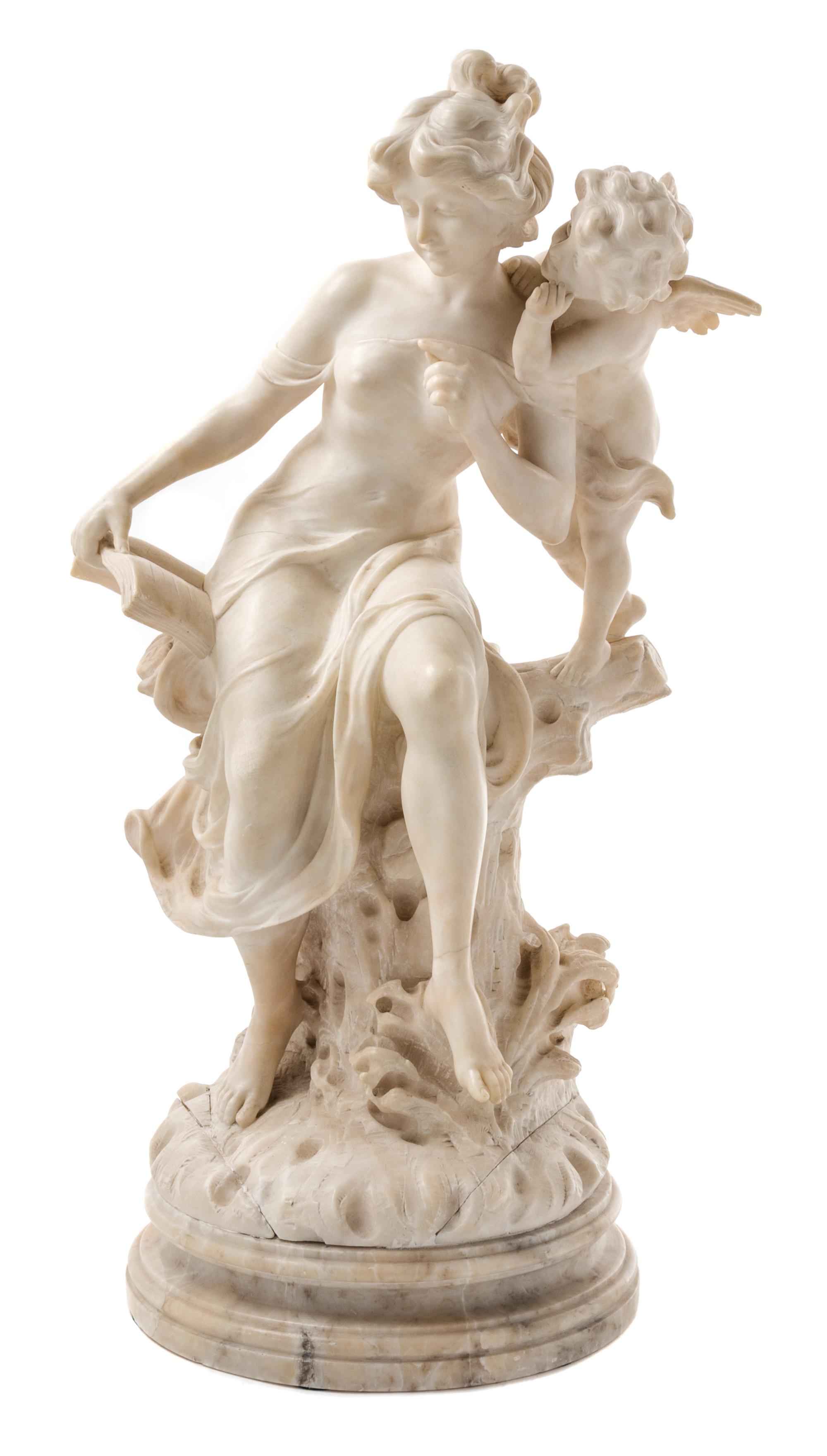 An Italian Alabaster Sculpture Height 25 3/4 inches. — 19TH CENTURY
