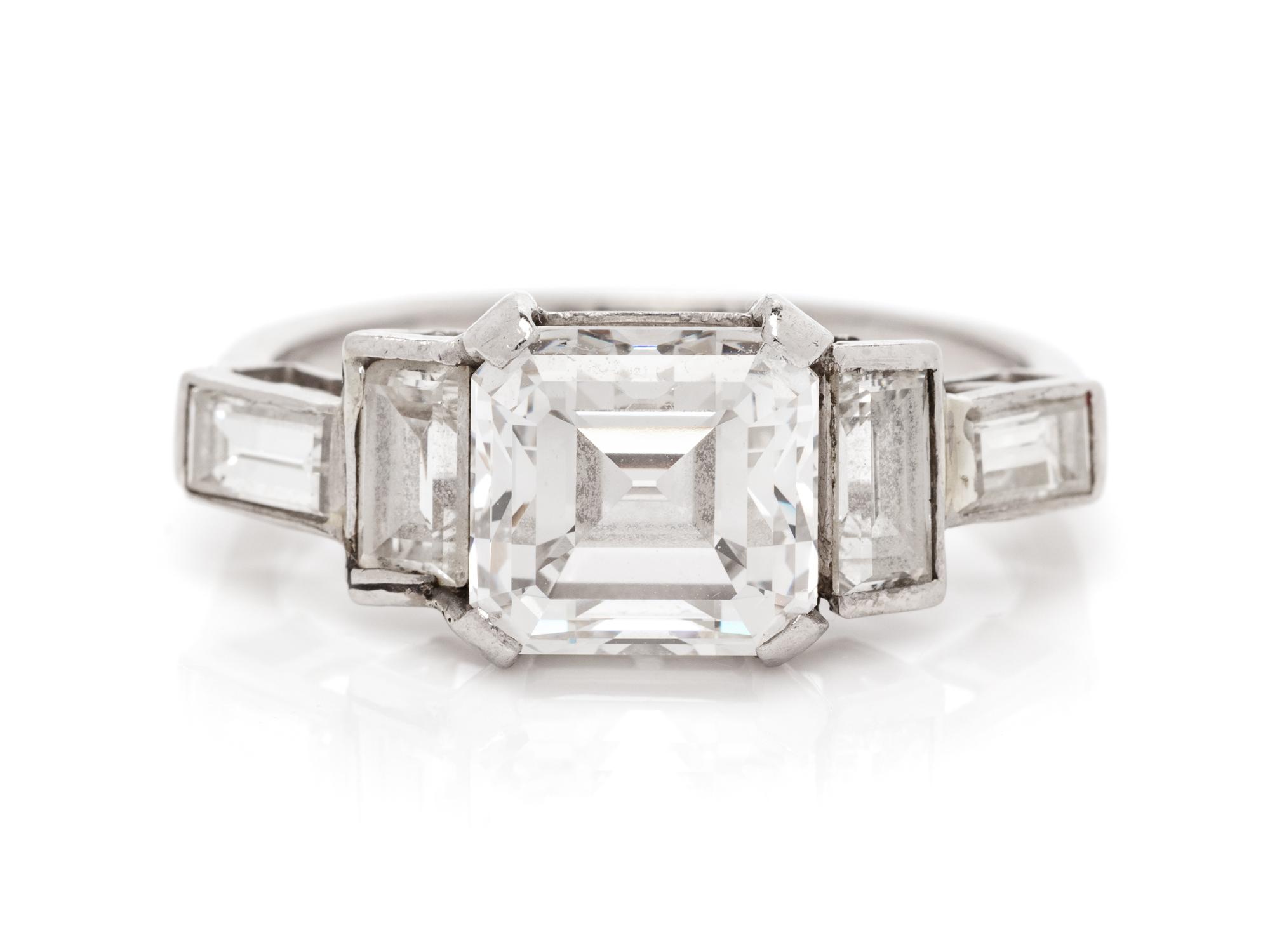 A Platinum and Diamond Ring,