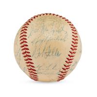 A 1956 Cleveland Indians Team Signed Autograph Baseball (PSA Letter of Authenticity),