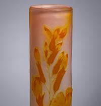 Émile Gallé (French, 1846–1904) — Floral Tube Vase, c. 1900