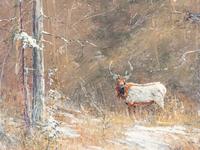 Two Works: Encampment and Snowy Elk