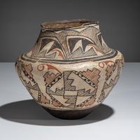 Zuni Three-Color Pottery Jar