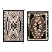 Navajo Two Grey Hills AND Storm Pattern Weaving [Rug]