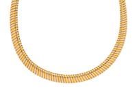 BICOLOR GOLD NECKLACE AND BRACELET