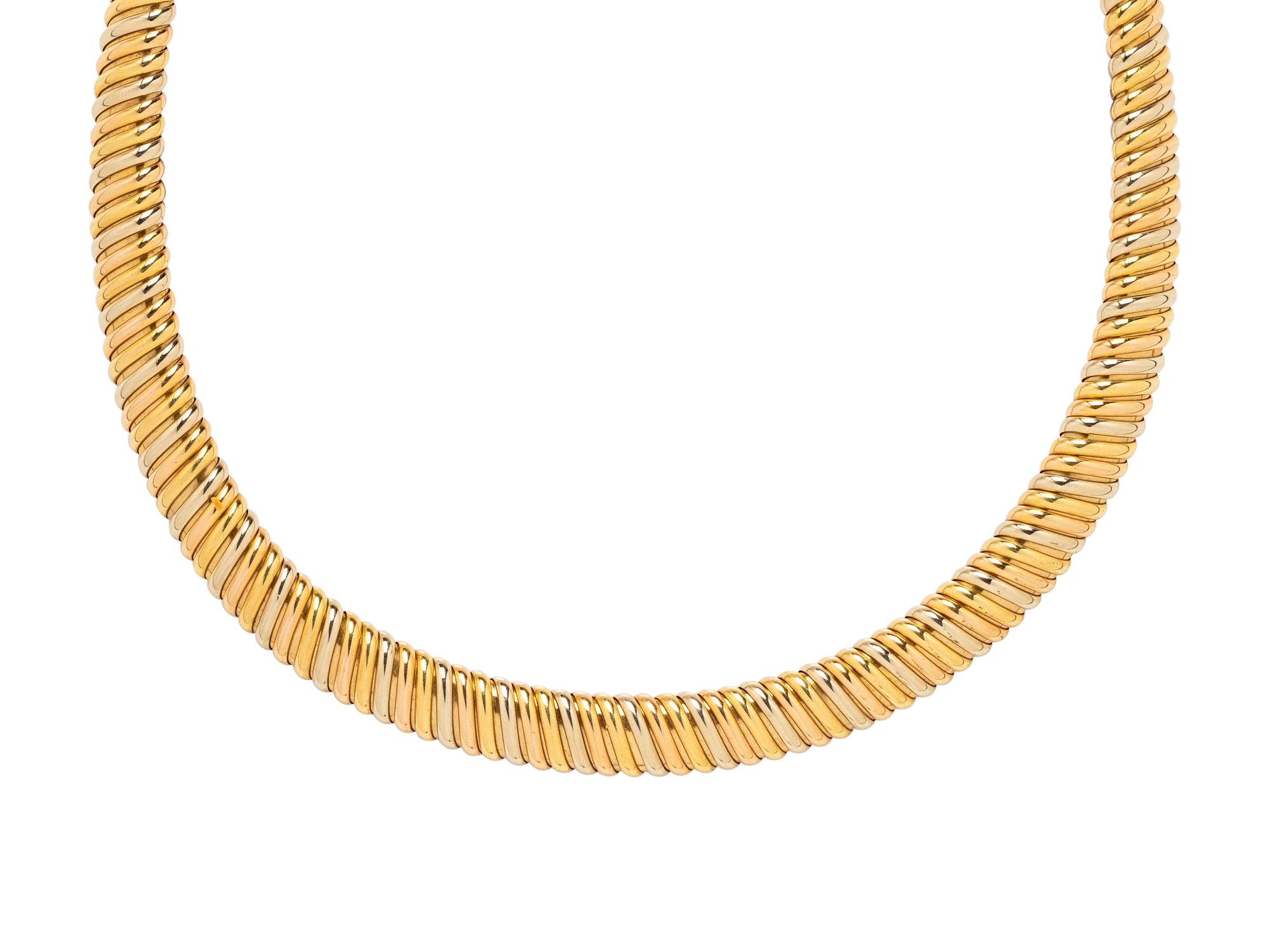 BICOLOR GOLD NECKLACE AND BRACELET