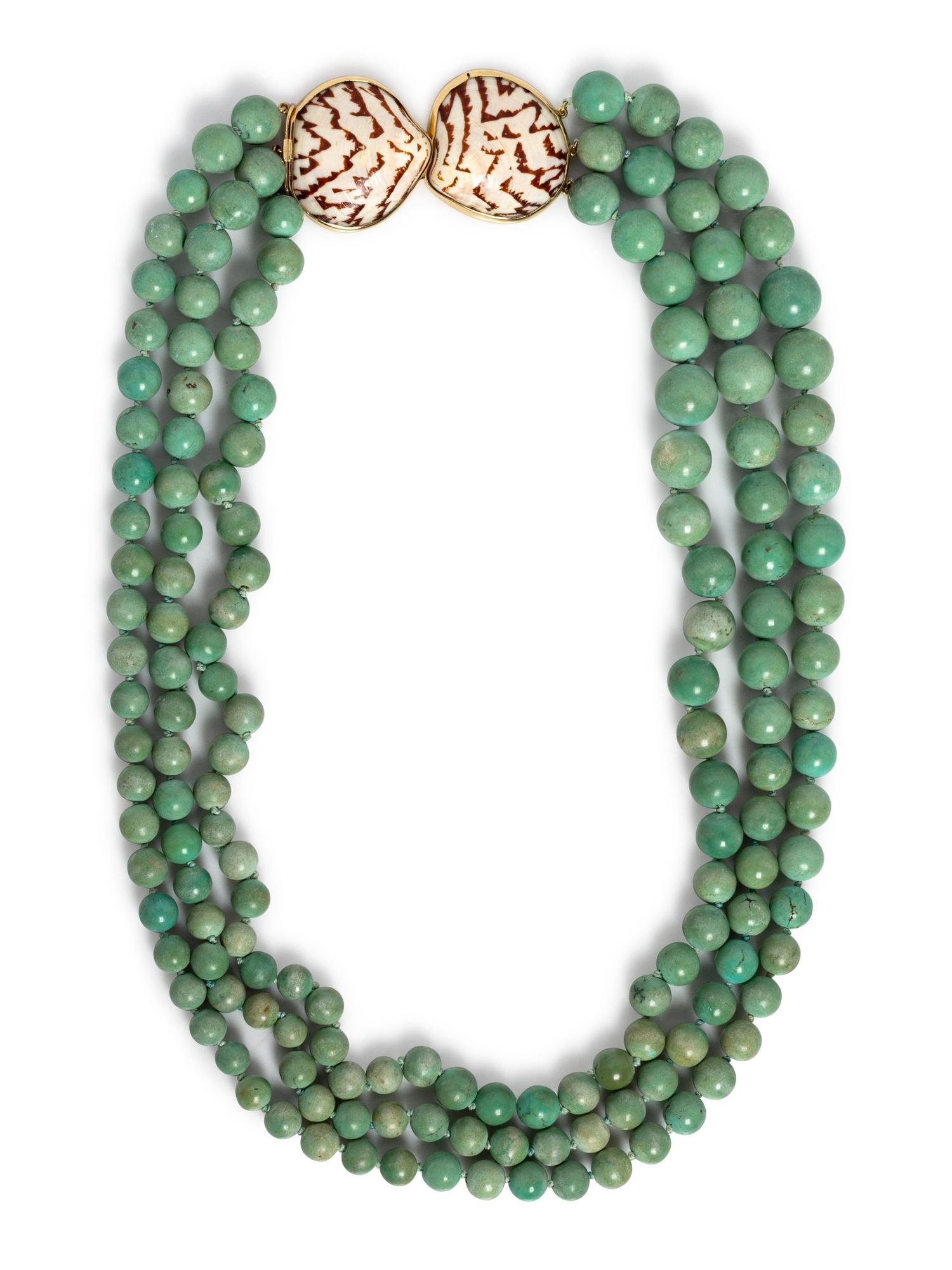 SEAMAN SCHEPPS, PATRICIA SCHEPPS VAIL, SHELL AND BEAD NECKLACE