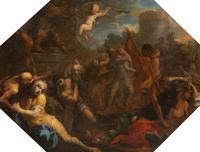 Battle Scene with a Beheaded Saint