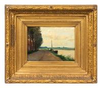 Along the Canal (Possibly Katwijk, Holland)