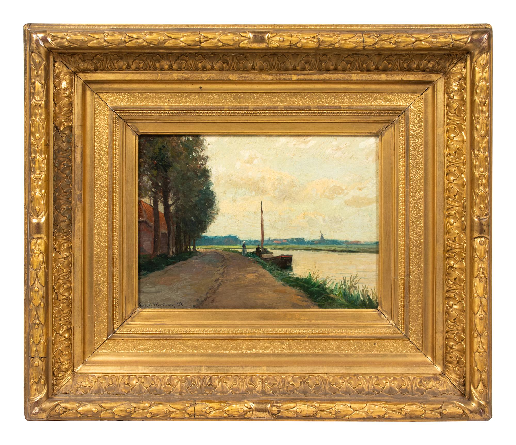 Along the Canal (Possibly Katwijk, Holland)
