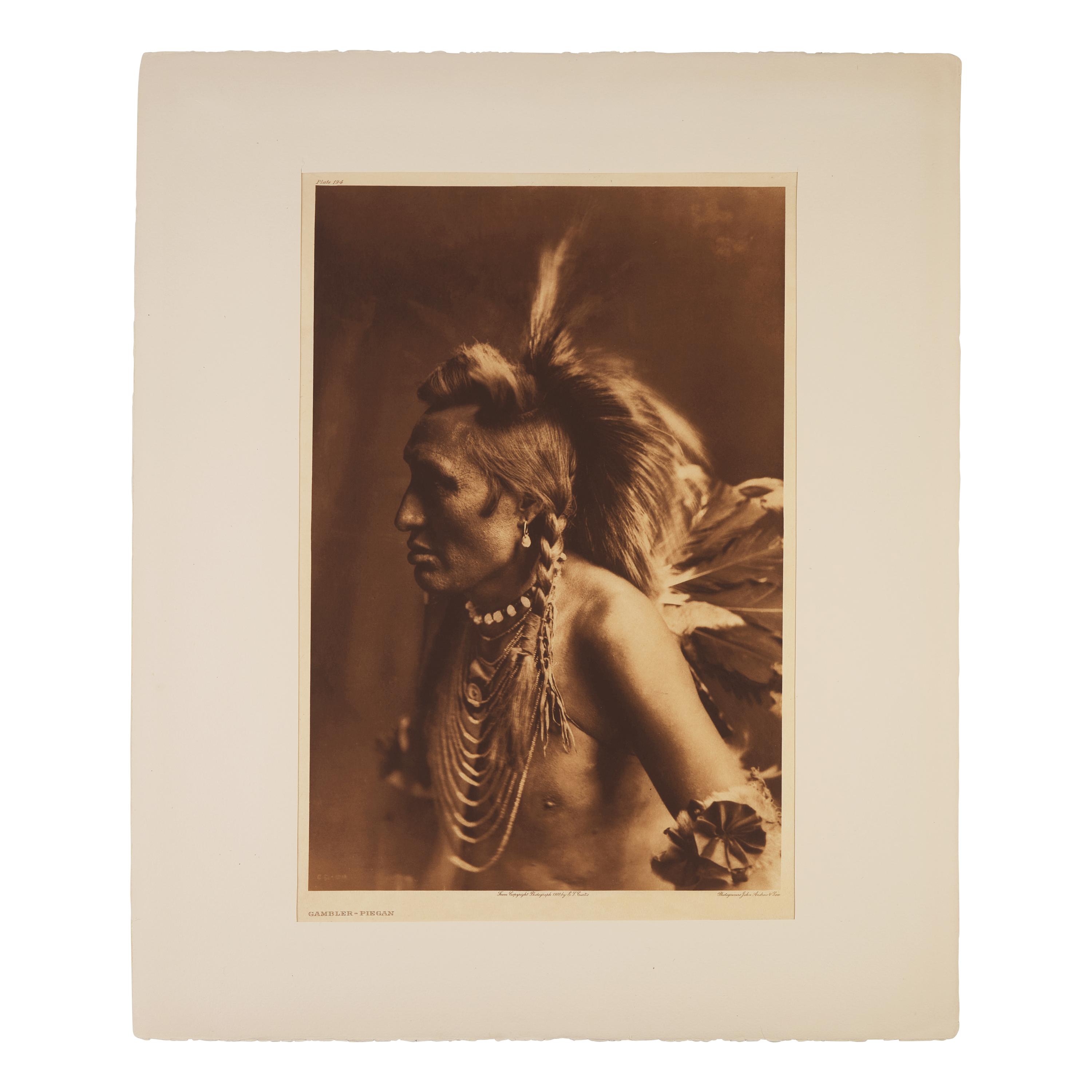 Edward Curtis (American, 1868-1952) — Gambler - Piegan Plate 194