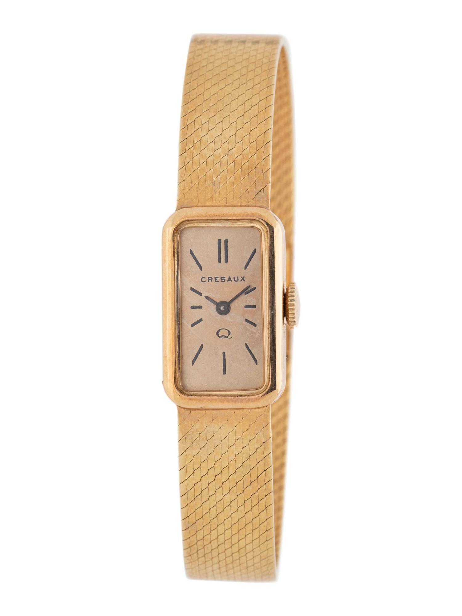 CRESAUX, 14K YELLOW GOLD WRISTWATCH
