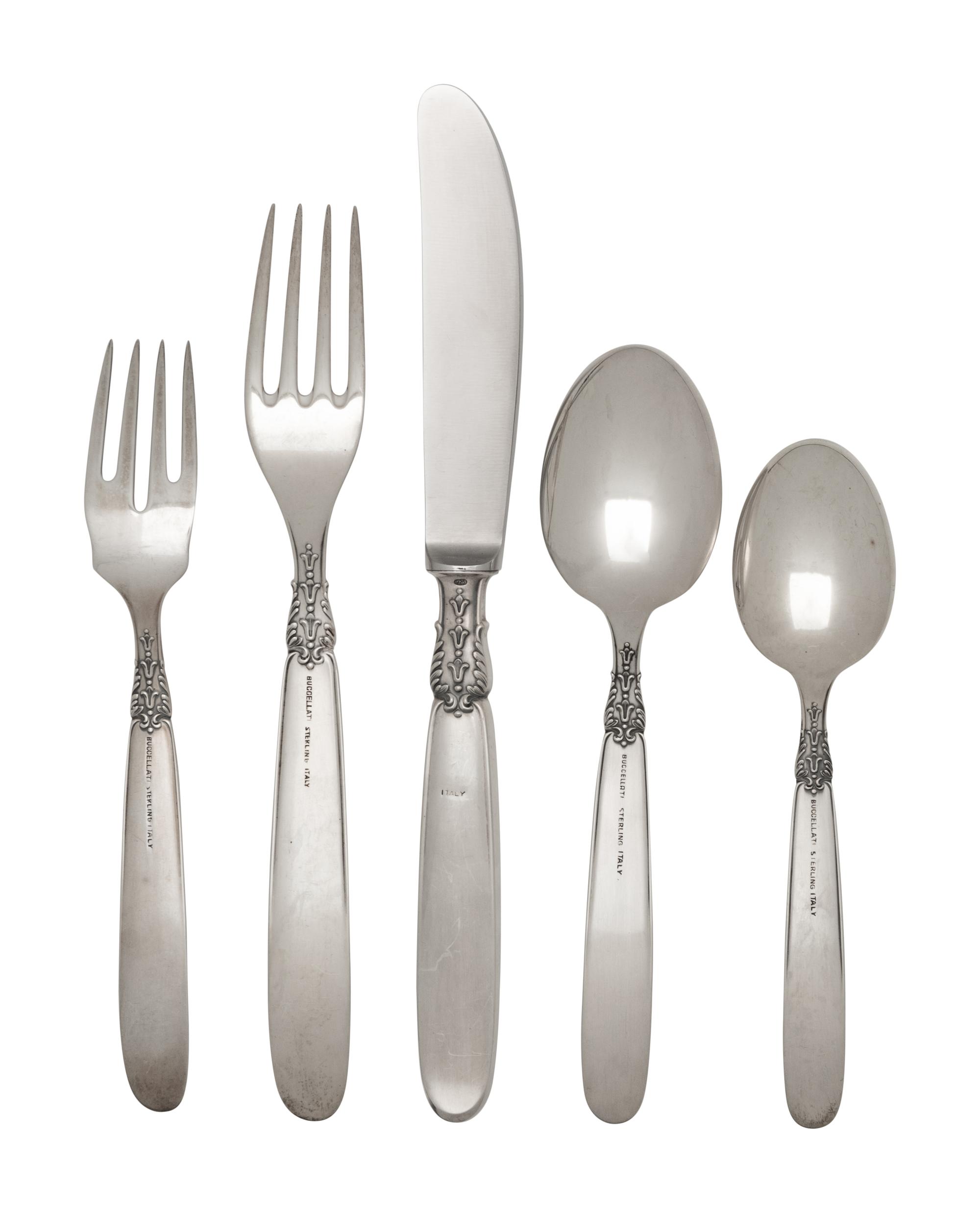 A Buccellati Silver Flatware Service