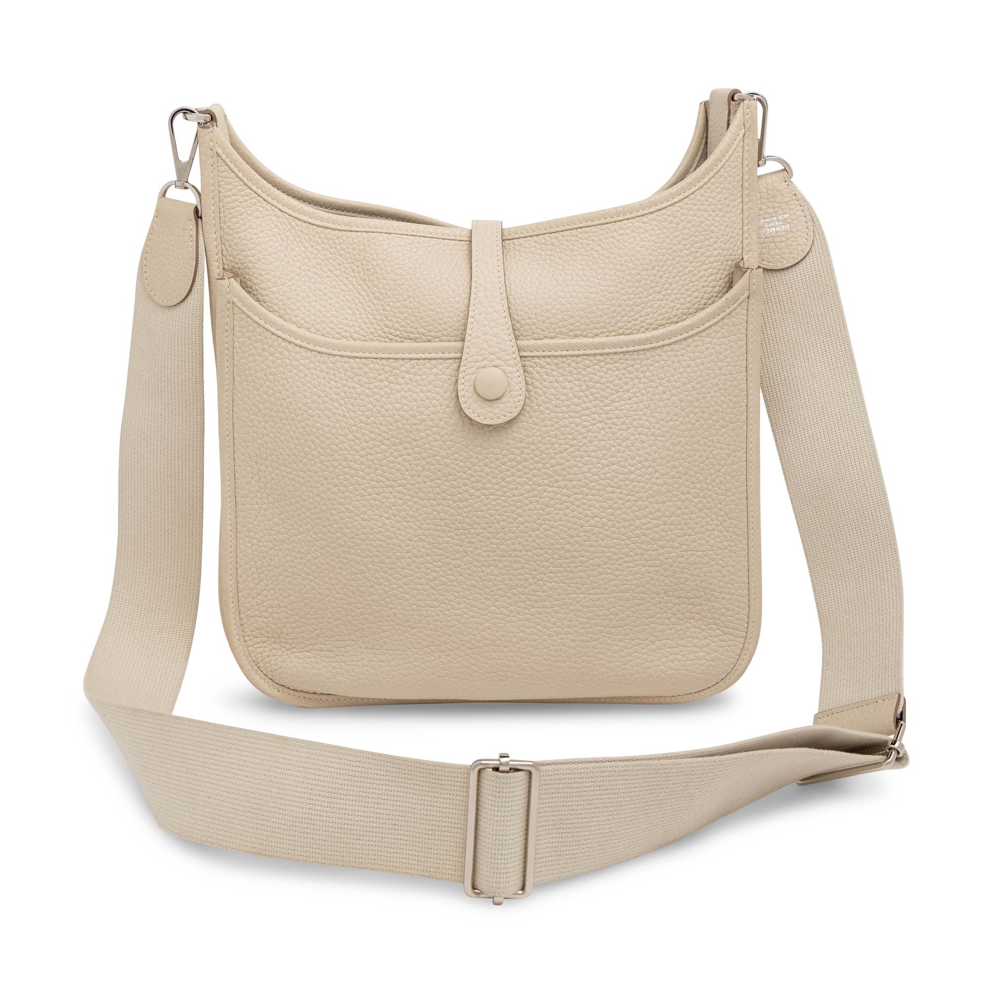 Hermès, Evelyne III 29 in Gris Pale Clemence