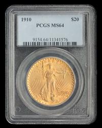 A United States 1910 St. Gaudens $20 Gold Coin