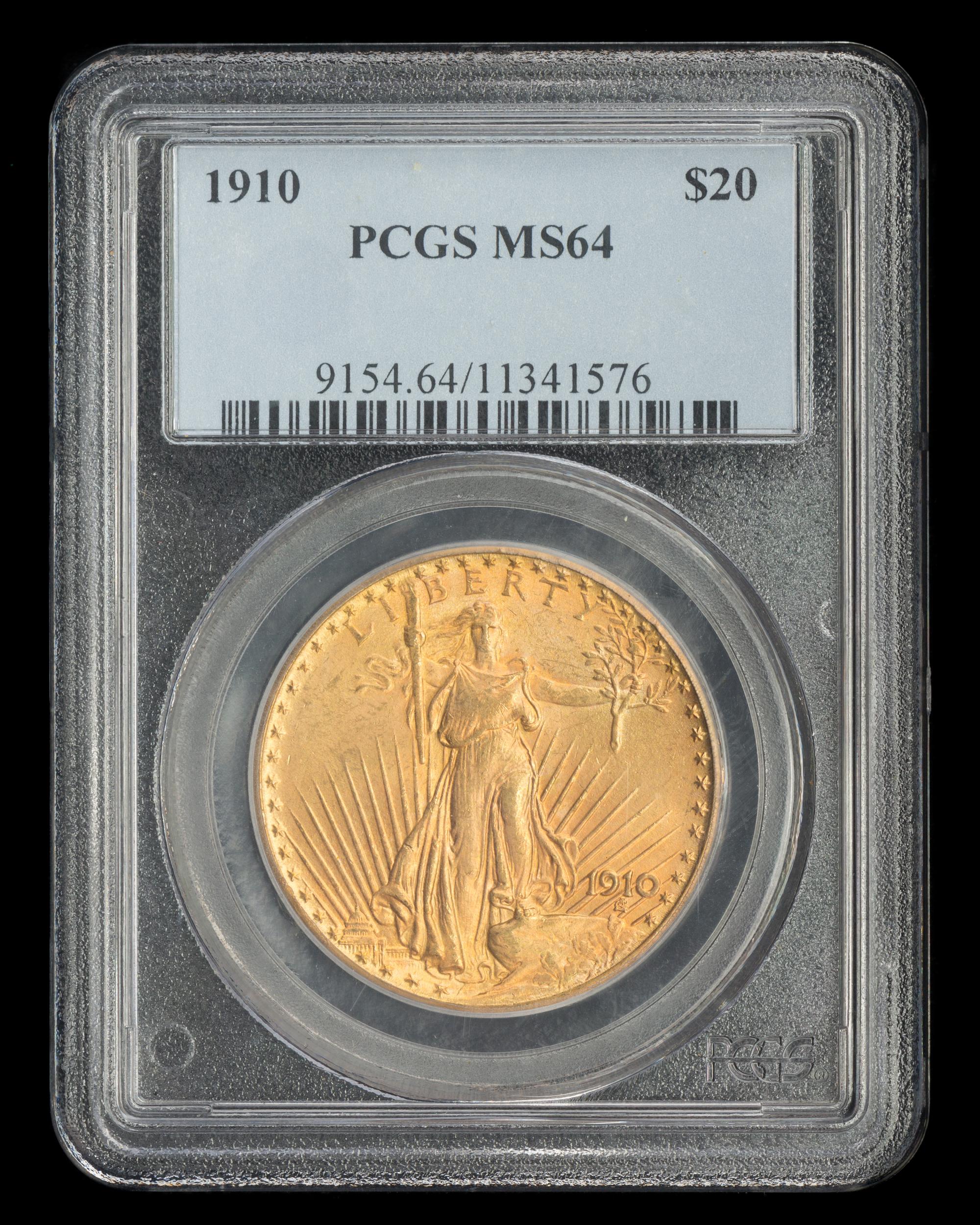 A United States 1910 St. Gaudens $20 Gold Coin