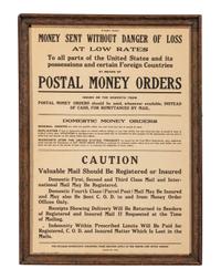 [POSTAL HISTORY]. A group of 4 19th - 20th century broadsides and posters involving the US Mail system, highlighted by: Arrival and Departure of the Mails at and from the Post-Office at Harrisburg, Pennsylvania. 30 November 1822.