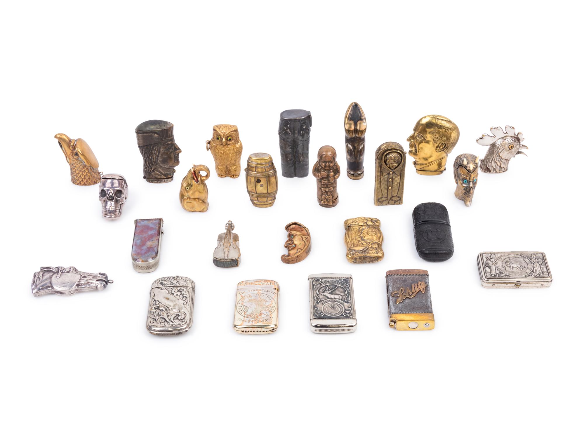 A Collection of Twenty-Four Match Safes
