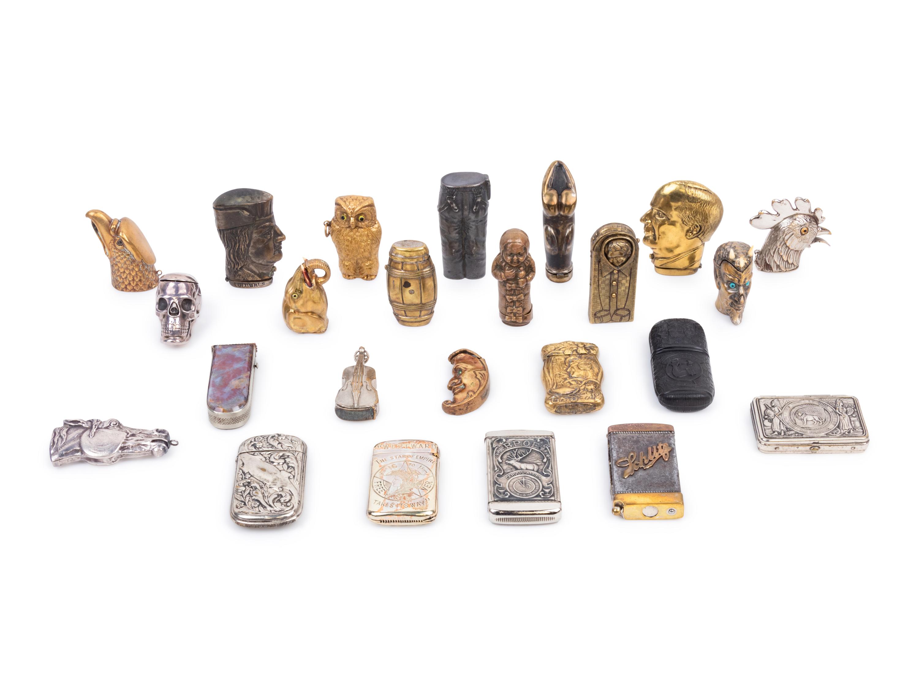 A Collection of Twenty-Four Match Safes