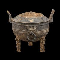 A Chinese Grey Pottery Ding Vessel