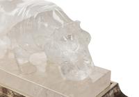 A Pair of Rock Crystal Models of Hippopotami