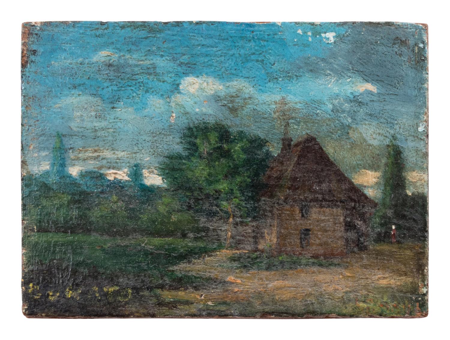 Four Continental Painted Landscapes, 19th and 20th Century