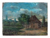Four Continental Painted Landscapes, 19th and 20th Century