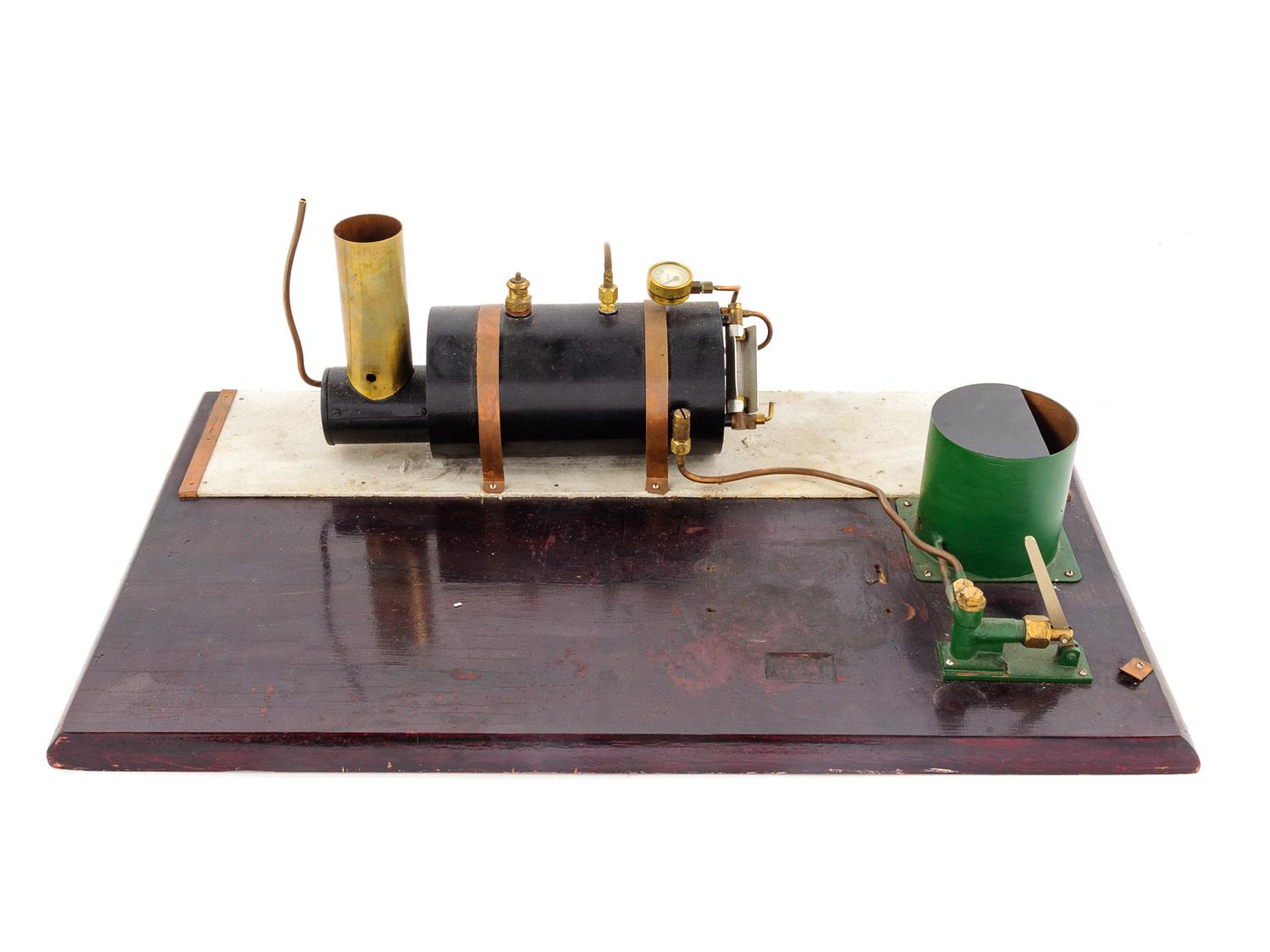 A Worthington Painted Metal Stoker's Engine Scale Model