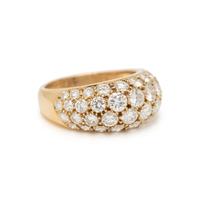 YELLOW GOLD AND DIAMOND BOMBÉ RING