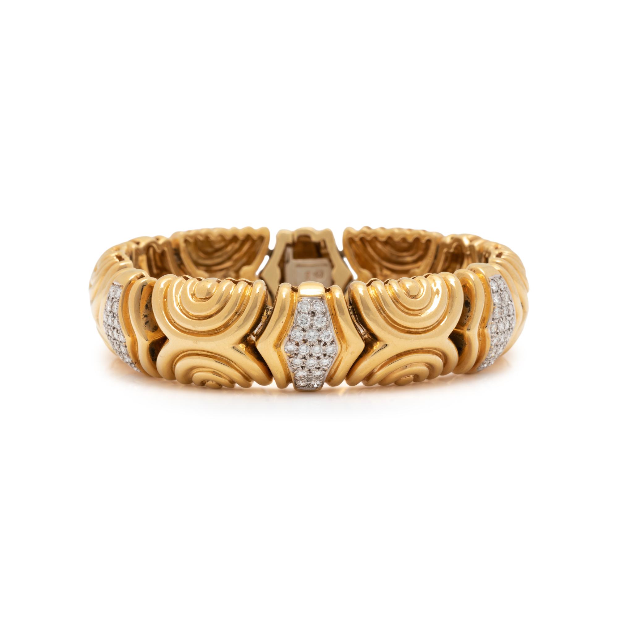 YELLOW GOLD AND DIAMOND BRACELET