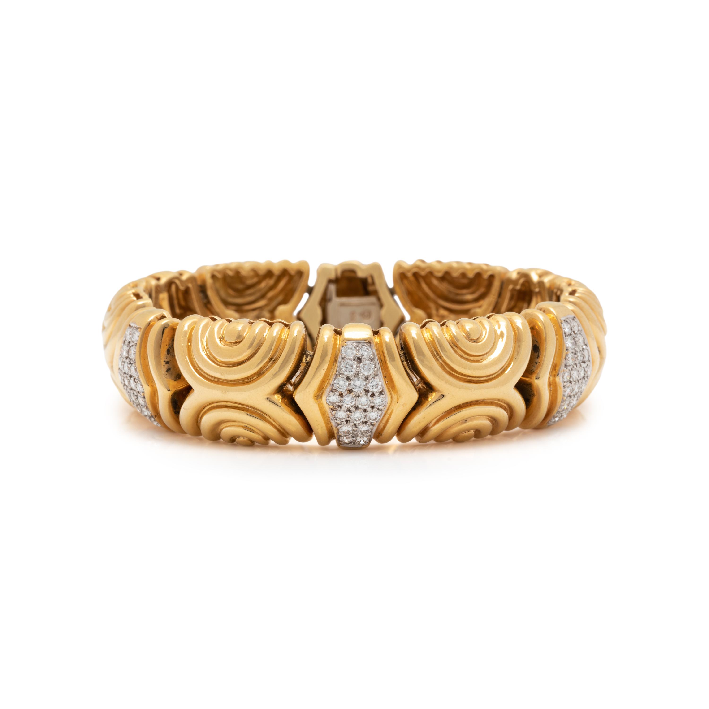 YELLOW GOLD AND DIAMOND BRACELET