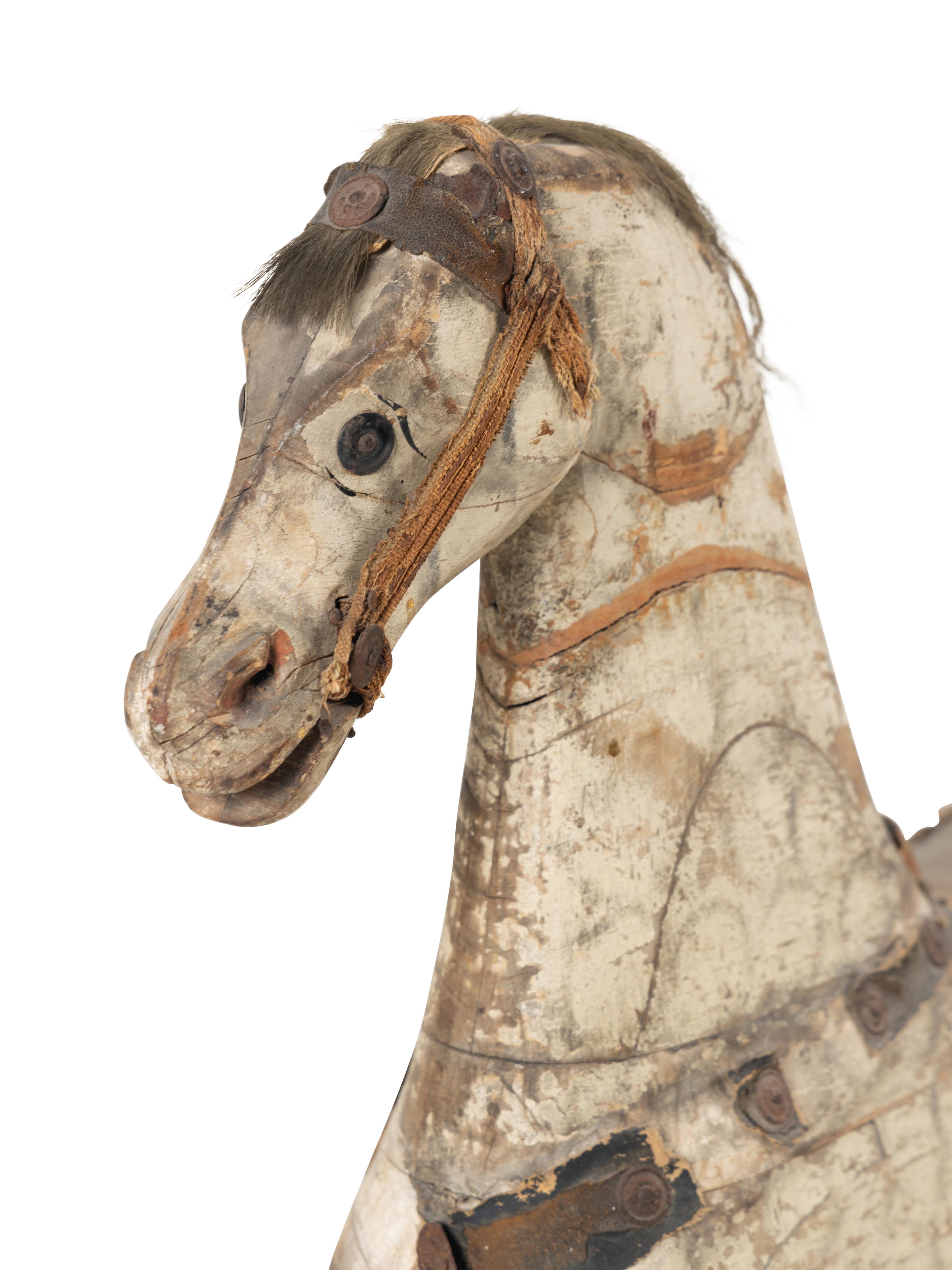 A Carved and Painted Wood Carousel Horse