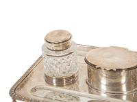 A English Silver Standish with a Buccellati Silver Letter Opener